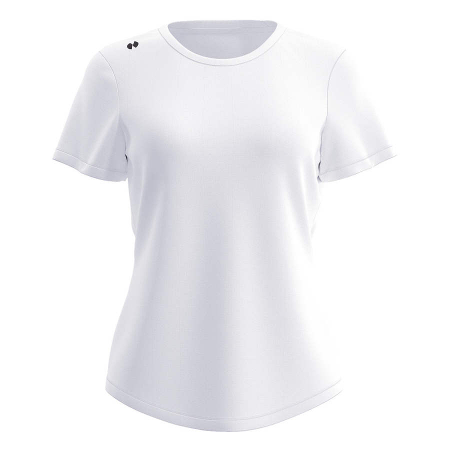 HOTSUIT T Shirts Women's White Crew Neck Thin Straight Fit