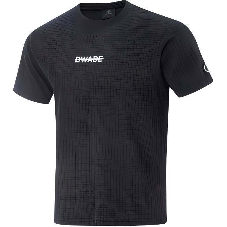 Li-Ning Li Ning T Shirts Men's Black Crew Neck Moderate Straight Fit