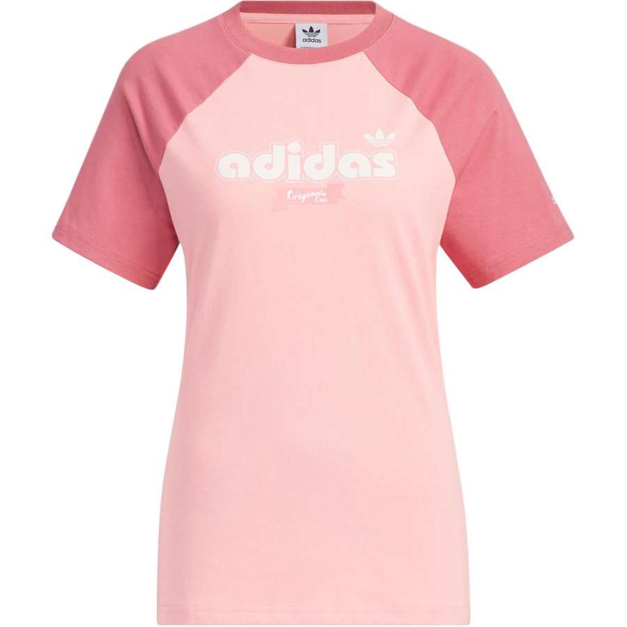 Adidas Originals RETRO T Shirt Women's Neon Pink/Wonder Red