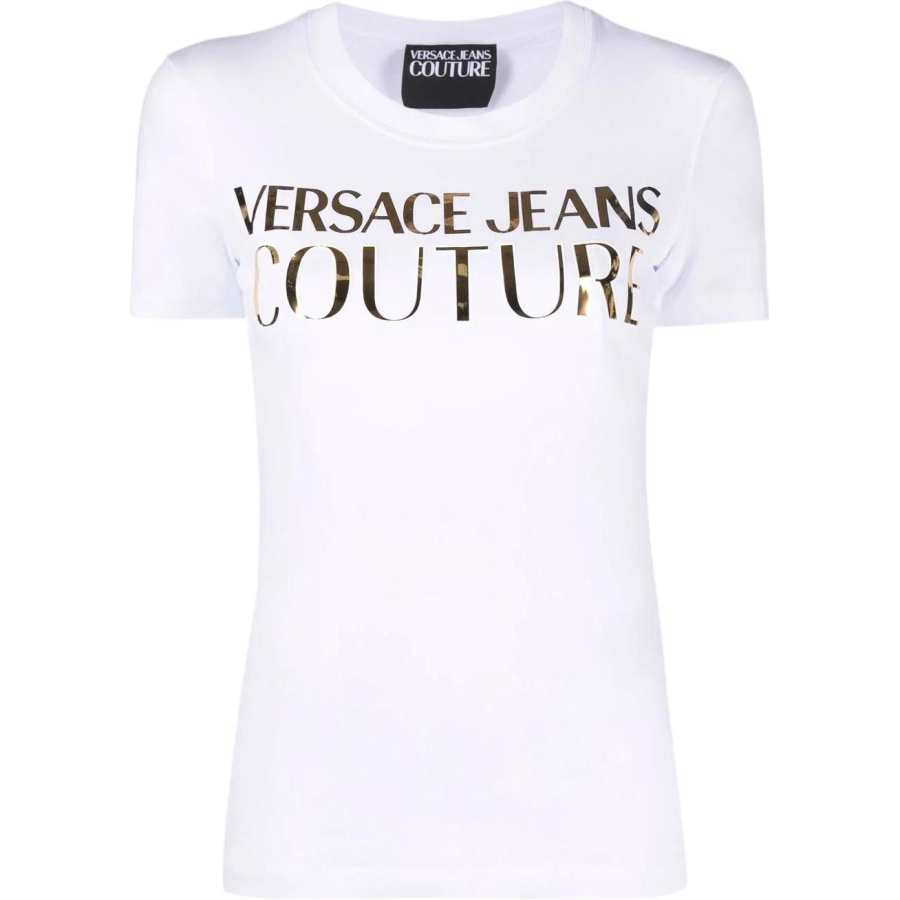 VERSACE JEANS COUTURE Logo Printed Crewneck T Shirt