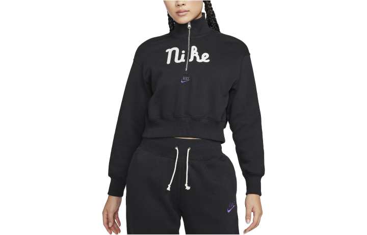 Nike Nike Sweatshirts Women's Black Half Open Collar Moderate Regular