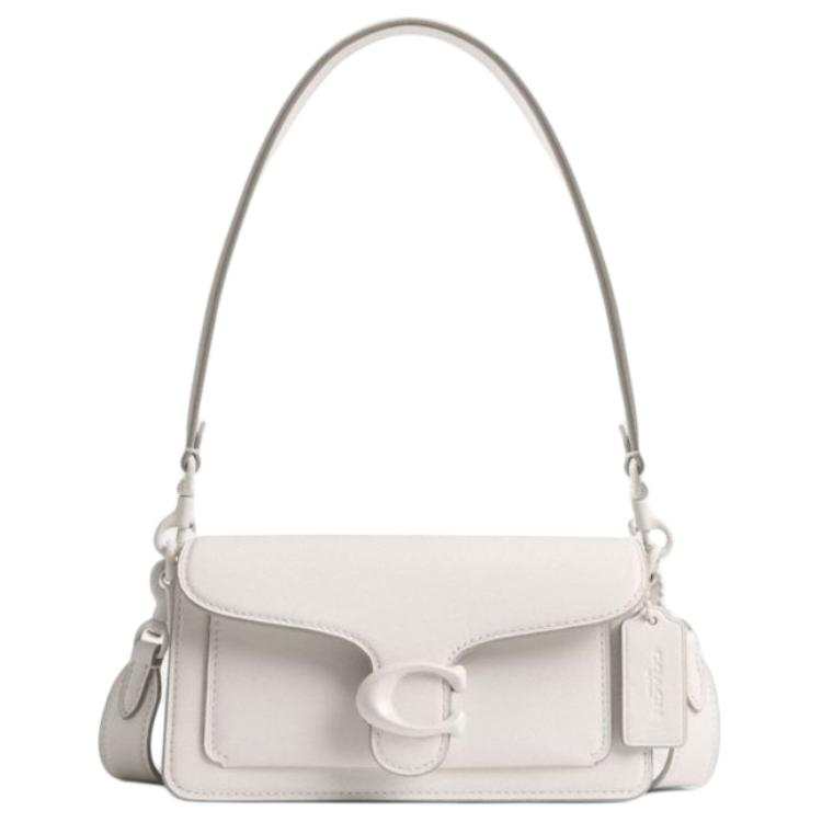 COACH Tabby Cow Leather Crossbody One Shoulder Handbag Small Women's Chalk White