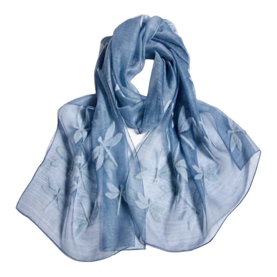 Hodo Wool Mulberry Silk Blend Scarves Women's