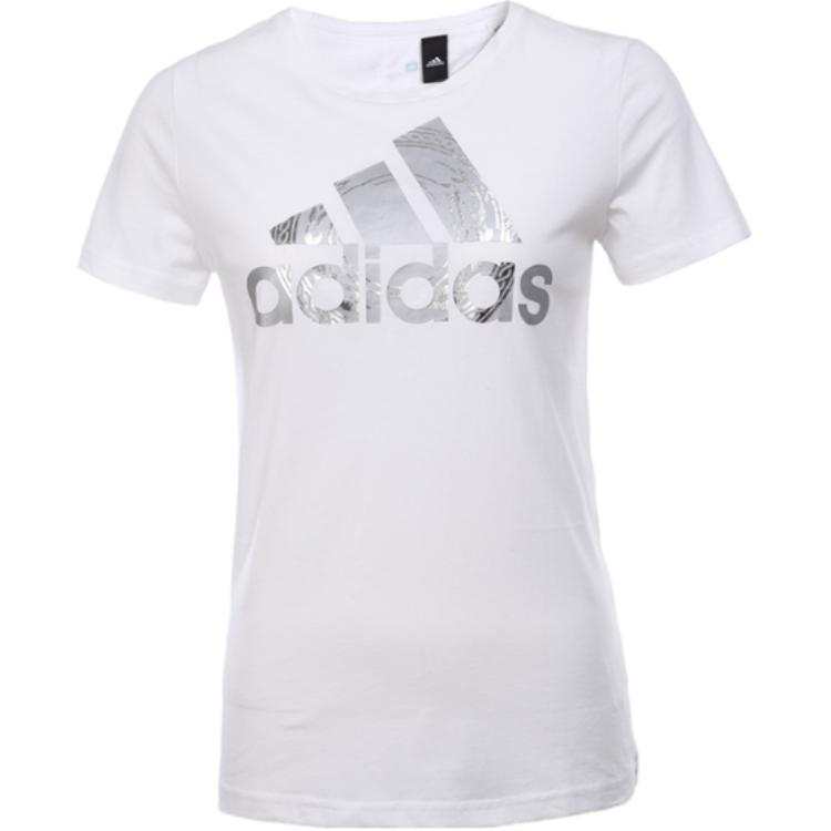 Adidas Adidas T Shirts Women's White Crew Neck Moderate Straight Fit