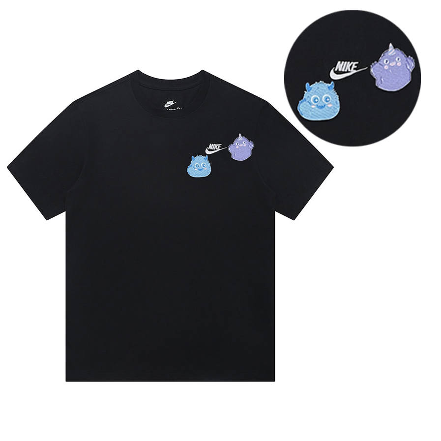 Nike Nike T Shirts Unisex Black Crew Neck Moderate Straight Fit