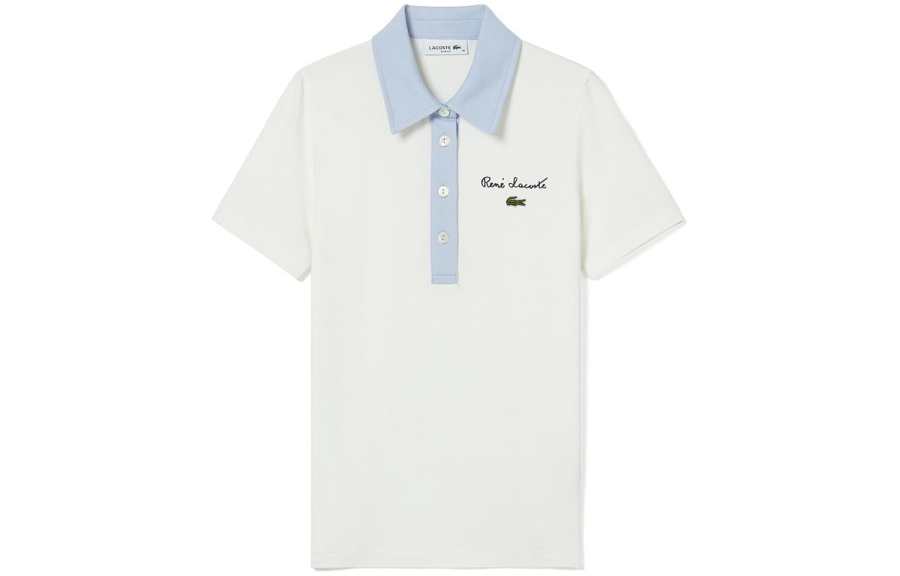 LACOSTE Polo Shirt Women's Blue White
