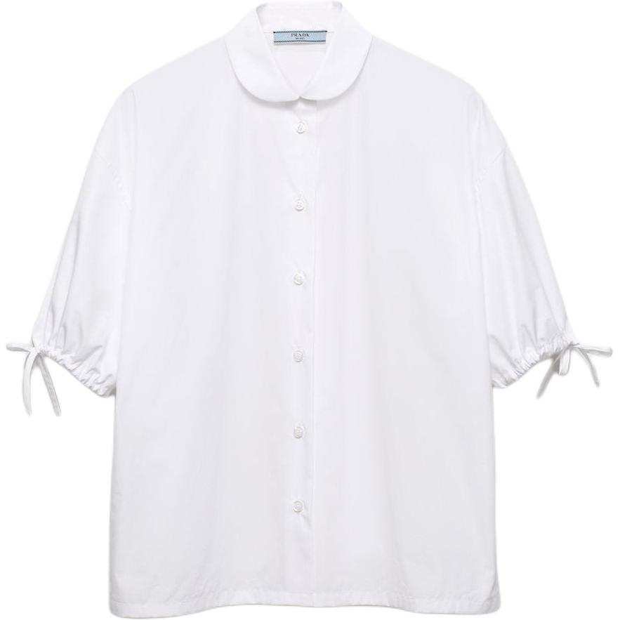 PRADA PRADA Shirts Women's White Lapel Moderate