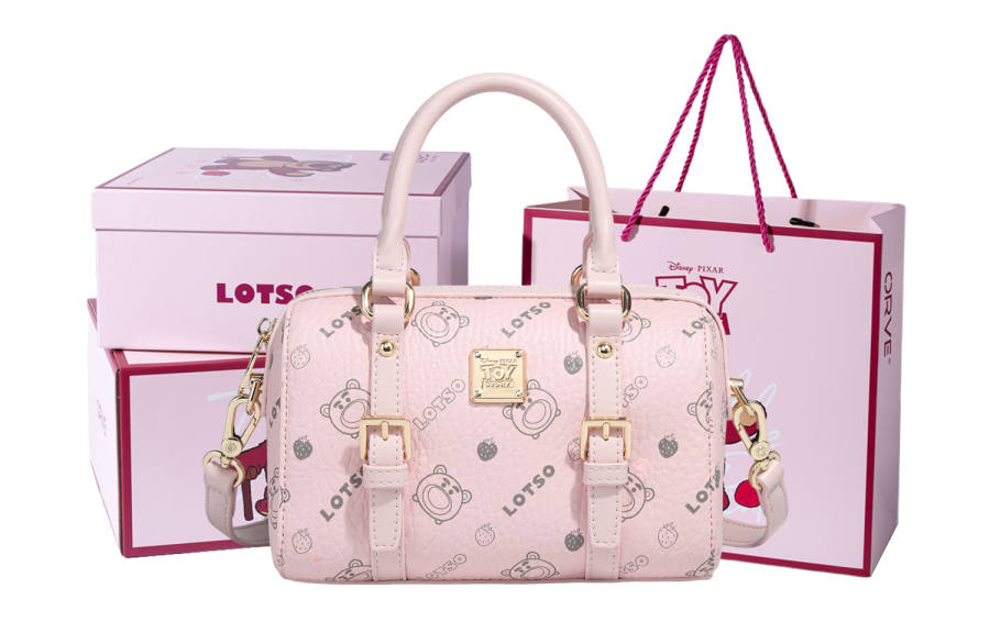 Disney Strawberry Bear Series PVC One Shoulder Crossbody Handheld Bag Women's Multicolor