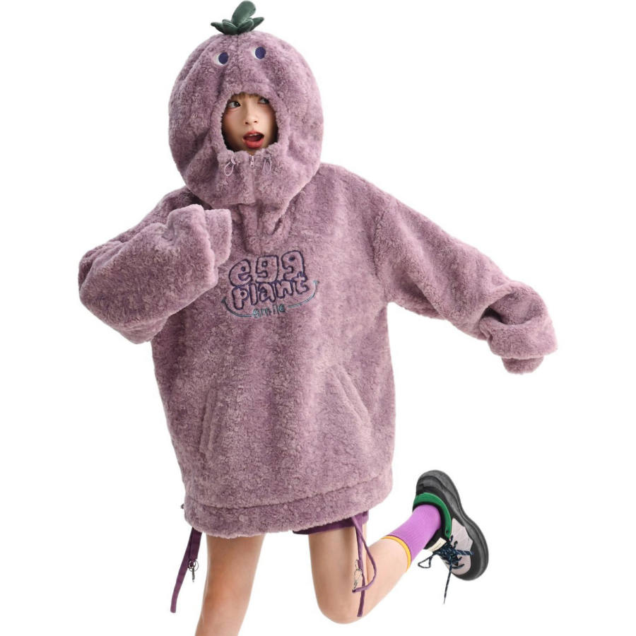 Snbl Eggplant Round Sweatshirt Women's Purple