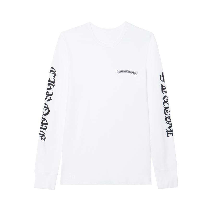 Chrome Hearts Scroll Logo Long Sleeve Thermal T Shirt