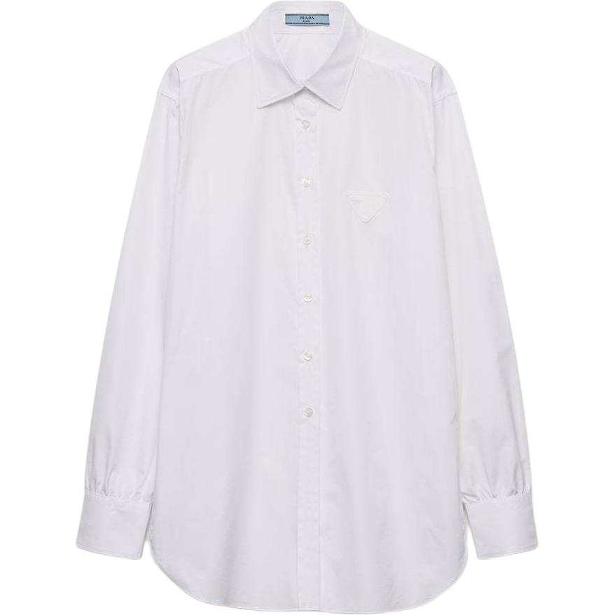 PRADA PRADA Shirts Women's White Lapel Moderate