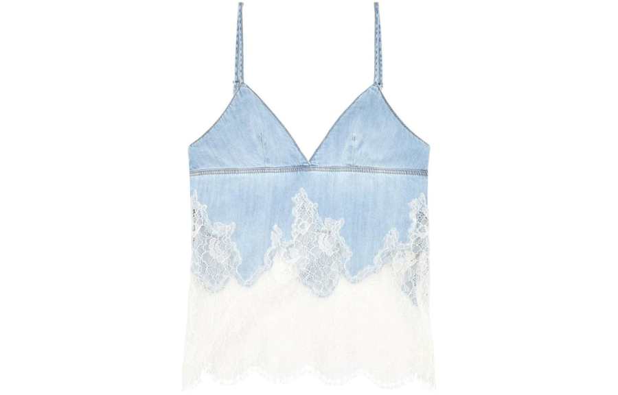 DIESEL DIESEL DE MONY S Denim Cami W Lace Insert