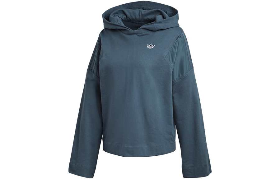Adidas Originals Sweatshirts Women's Navy Blue Hooded Moderate Regular