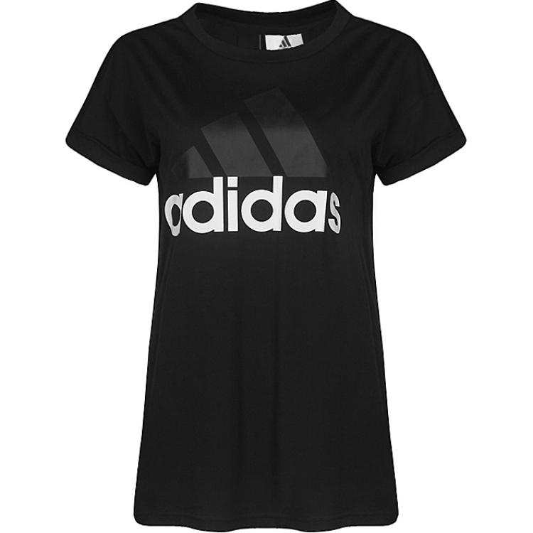Adidas Adidas T Shirts Women's Black Crew Neck Moderate