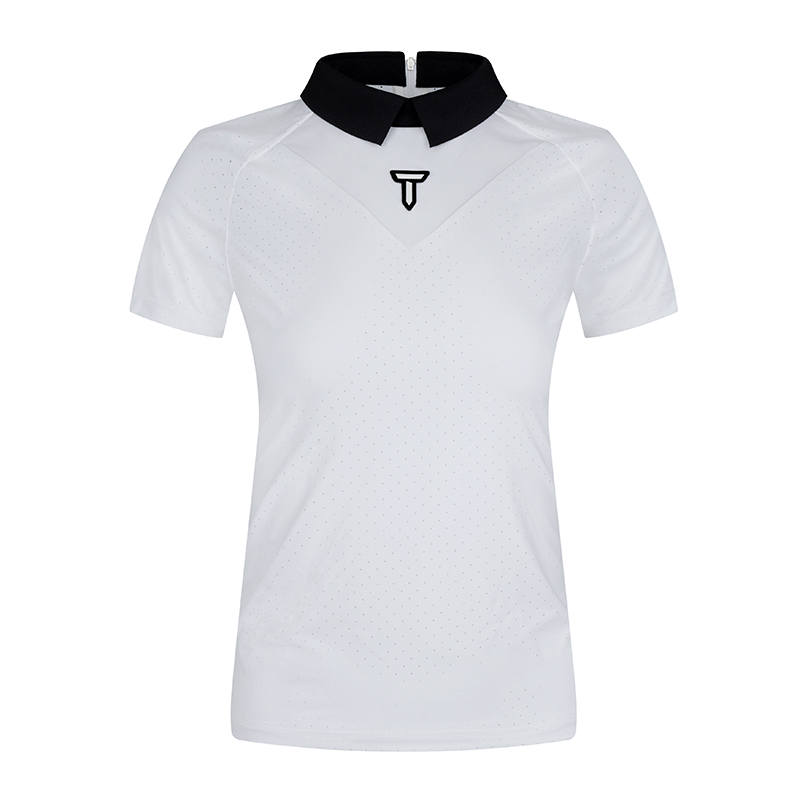 EUROPEAN TOUR T Shirts Women's Lapel Moderate Straight Fit
