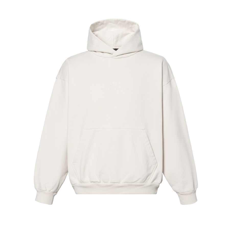 Balenciaga Bb Logo Embossed Hoodie
