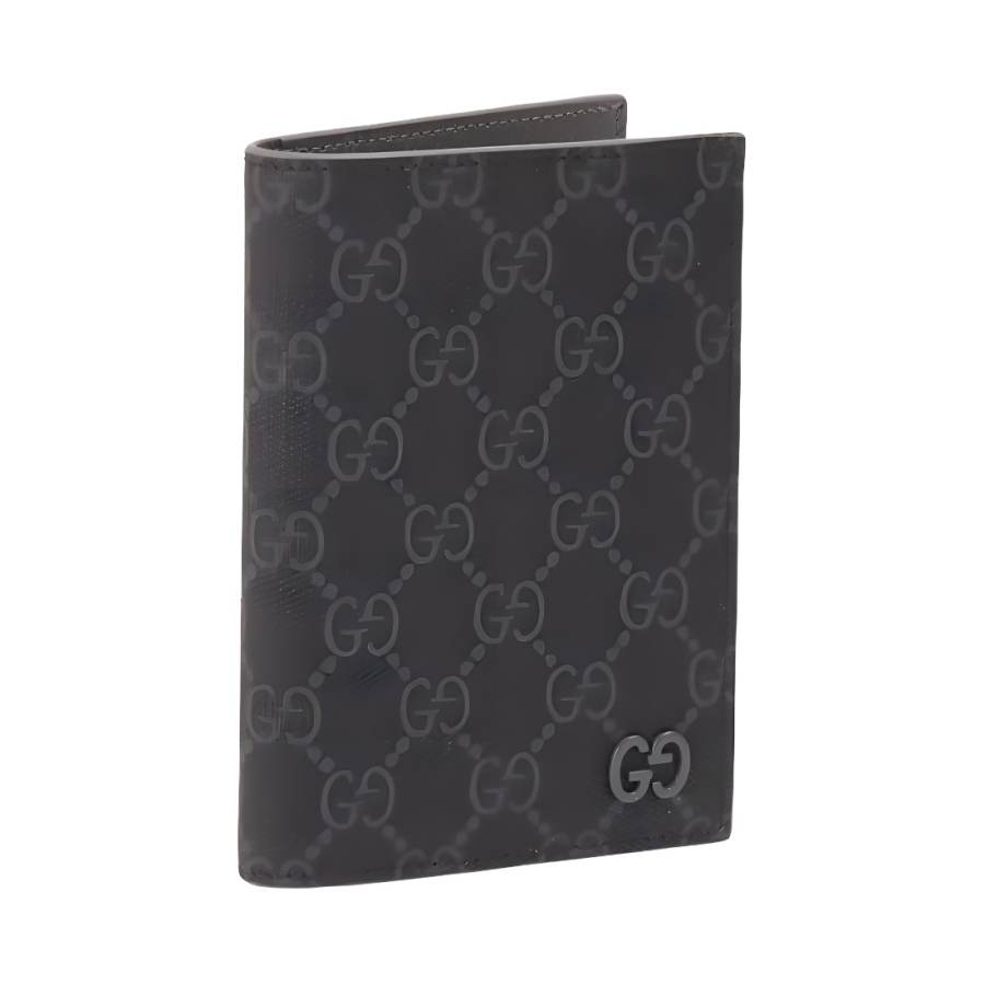 GUCCI Supreme Canvas Passport Holder Men's Black