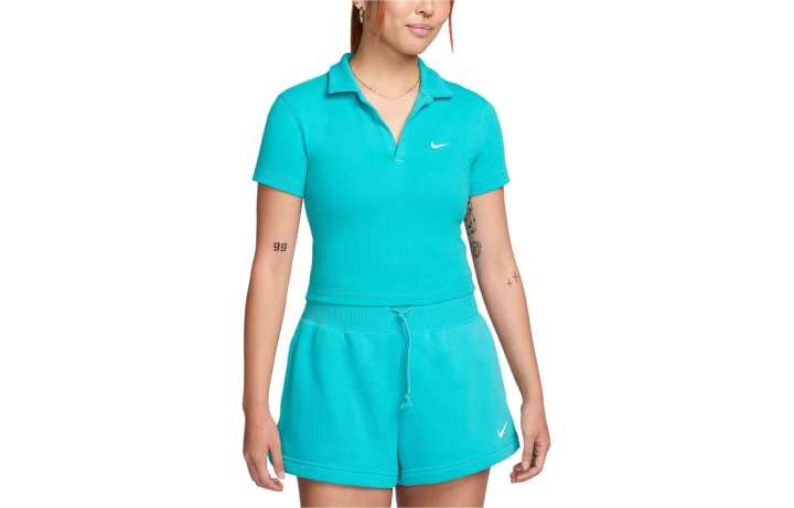 Nike Nike Sportswear Essentials Polo Shirt Women's Blue Green