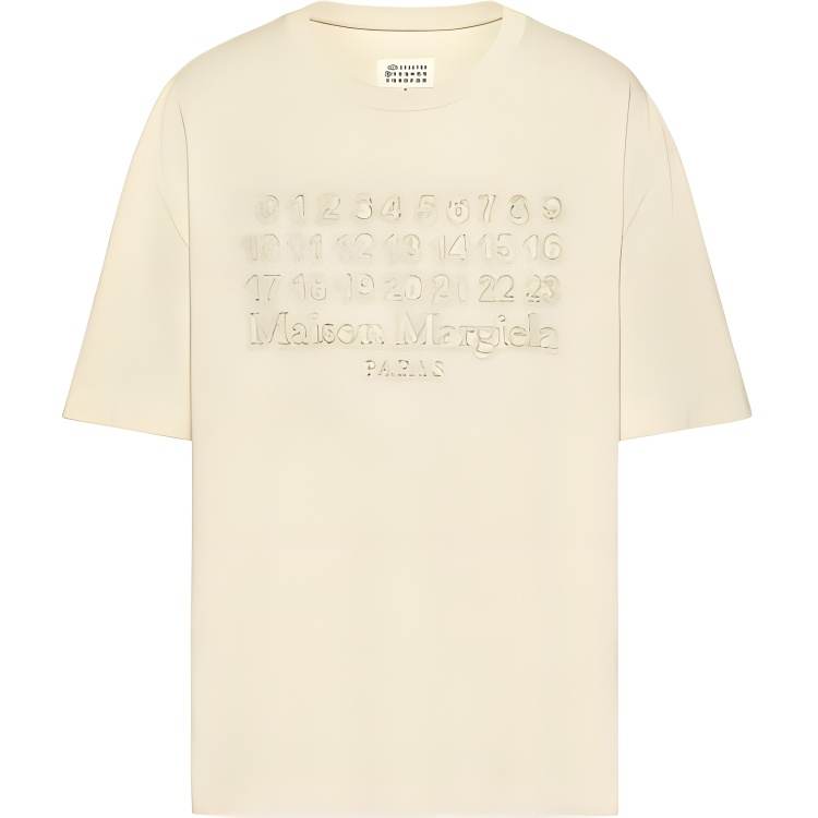 Maison Margiela Numbers Motif Crewneck T Shirt