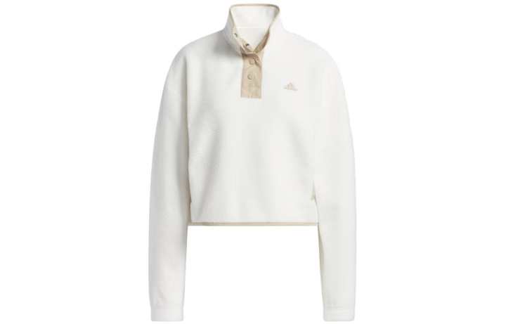Adidas Adidas Sweatshirts Women's White Half Open Collar Moderate Regular