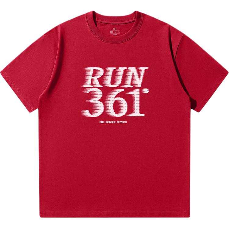 361° T Shirts Men's Burgundy Crew Neck Moderate Straight Fit