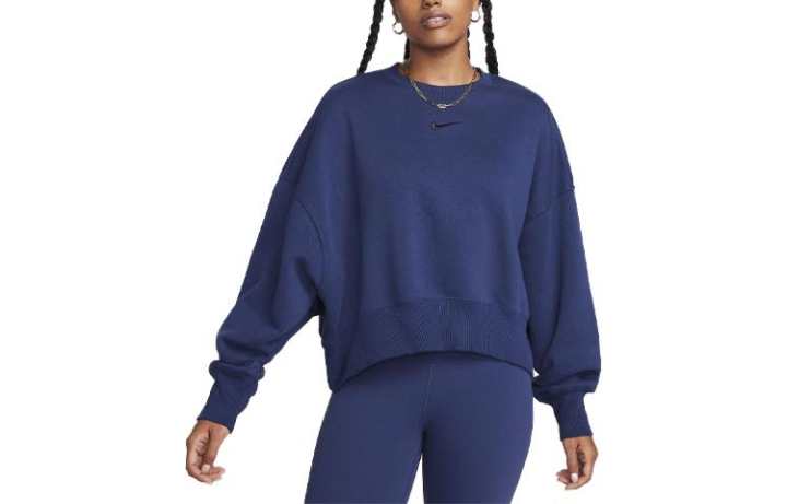 Nike Nike Sweatshirts Women's Marine Blue Crew Neck Moderate Regular