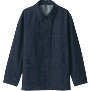 MUJI Denim Jacket Men's Dark Navy Blue