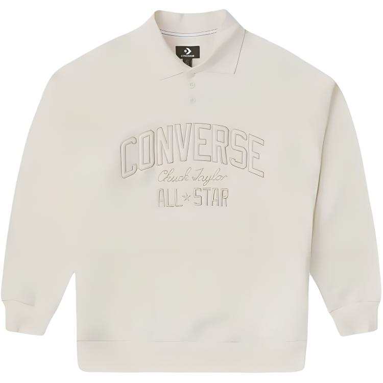 Converse Converse BUTTONRetro Chuck Sweatshirt Women's White