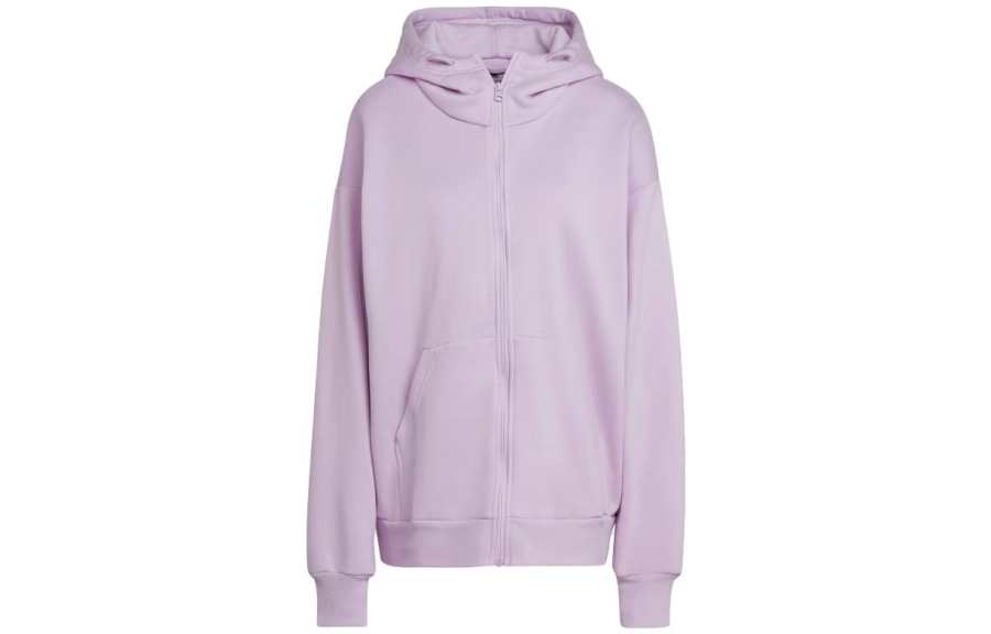 Adidas Adidas Sweatshirts Women's Lilac Purple Hooded Moderate Regular