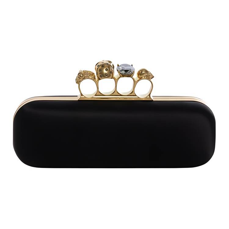 Alexander McQueen Fabric Clutch Women's Black