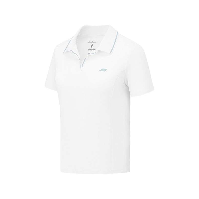 Skechers Basic Sports Collection Polo Shirt Women's Bright White/0019