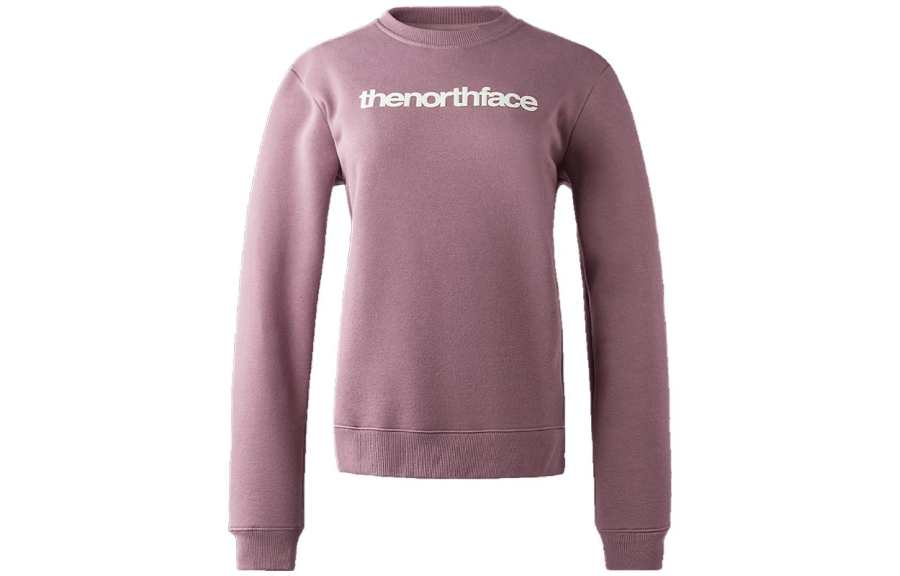 THE NORTH FACE Sweatshirts Women's Pastel Pink Crew Neck Moderate Regular