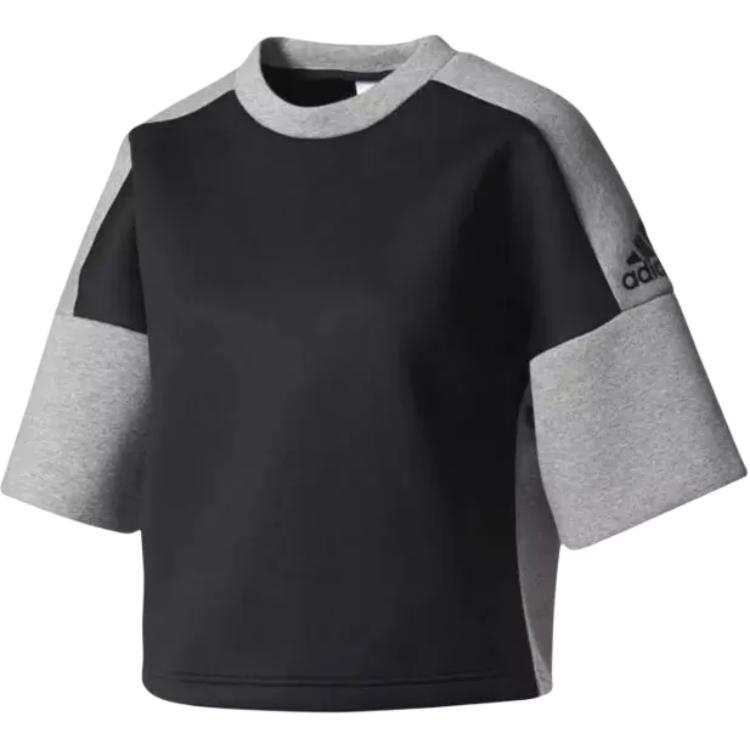 Adidas Adidas T Shirts Women's Black Crew Neck Moderate Straight Fit