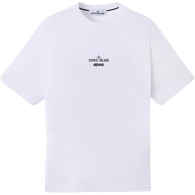STONE ISLAND Logo Printed Crewneck T Shirt