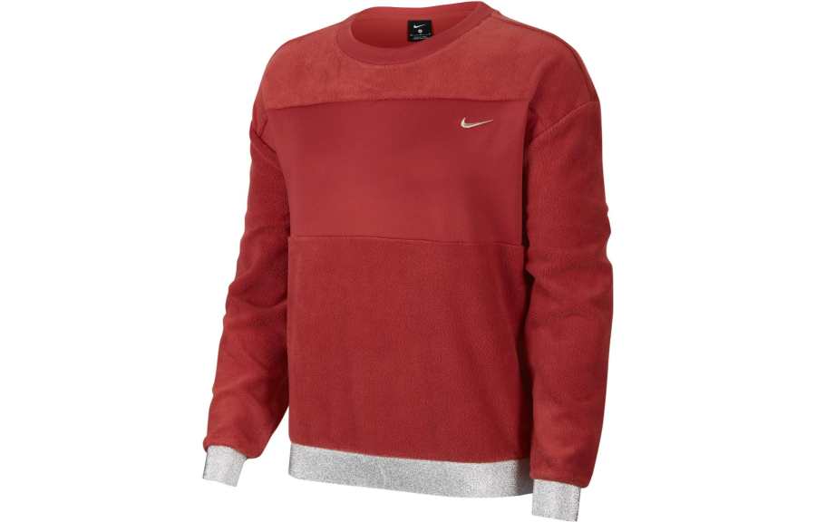 Nike Nike Sweatshirts Women's Fir Wood/Metallic Silver Crew Neck Moderate Other