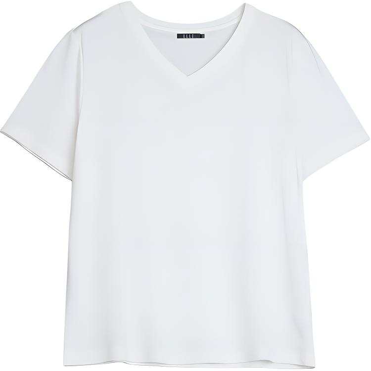 ELLE T Shirts Women's V Neck Moderate Straight Fit