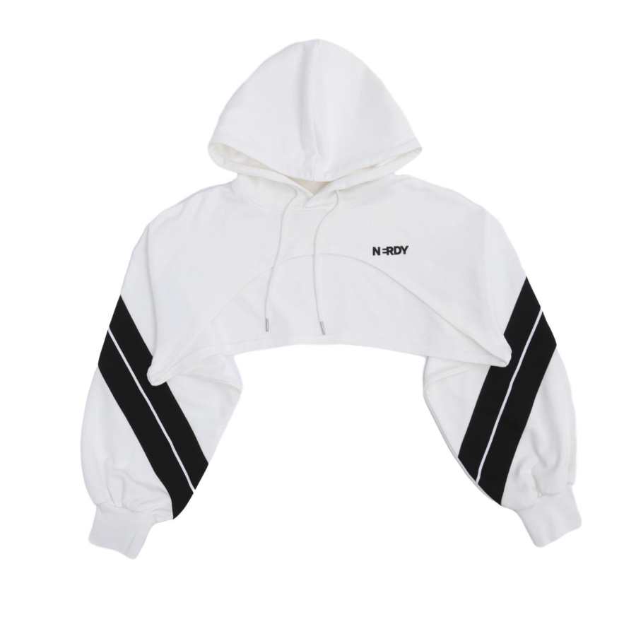Nerdy Sweatshirts Women's Ecru Hooded Moderate Regular