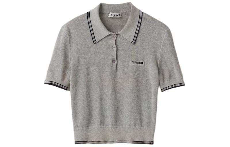 MIU MIU Polo Shirt Women's Gray