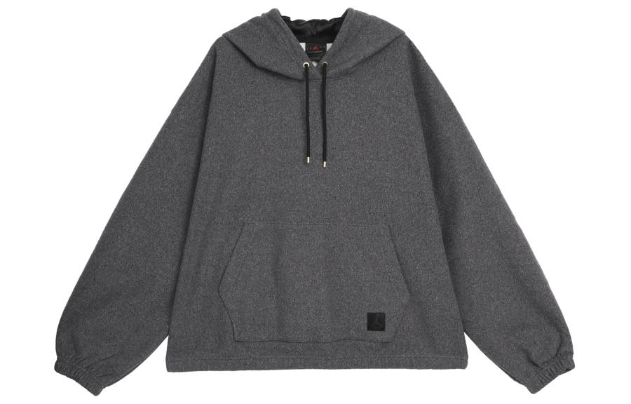 Jordan Jordan Flight Solid Color Hooded Fleece Lined Casual Long Sleeved Sweatshirt Women's Black
