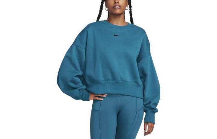 Nike Nike Sweatshirts Women's Industrial Blue Crew Neck Moderate Regular