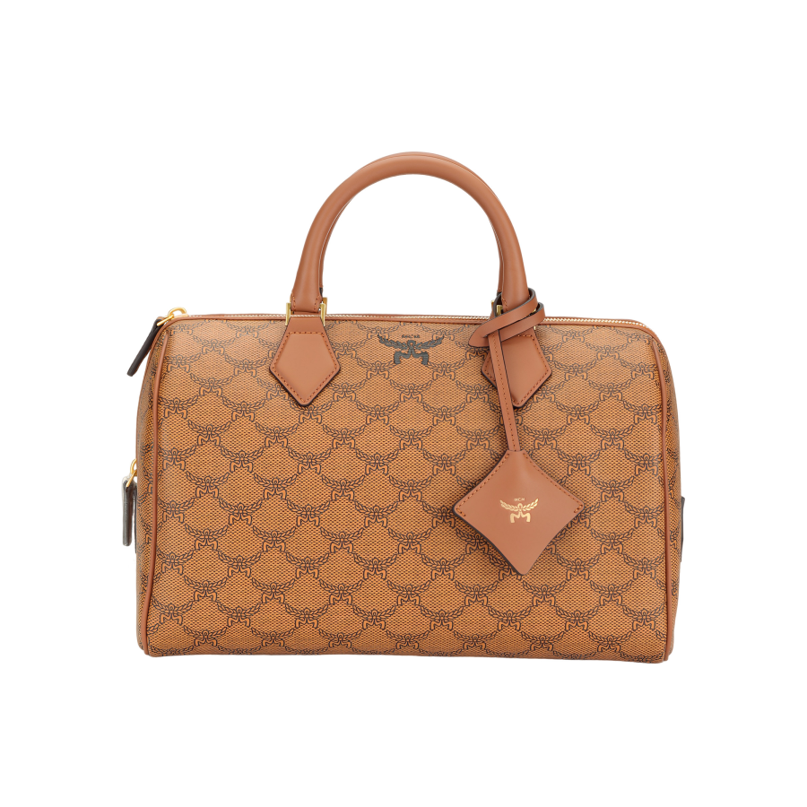 MCM Canvas With Leather Trim Shoulder Bag, Crossbody Bag, Handbag Women's Brown