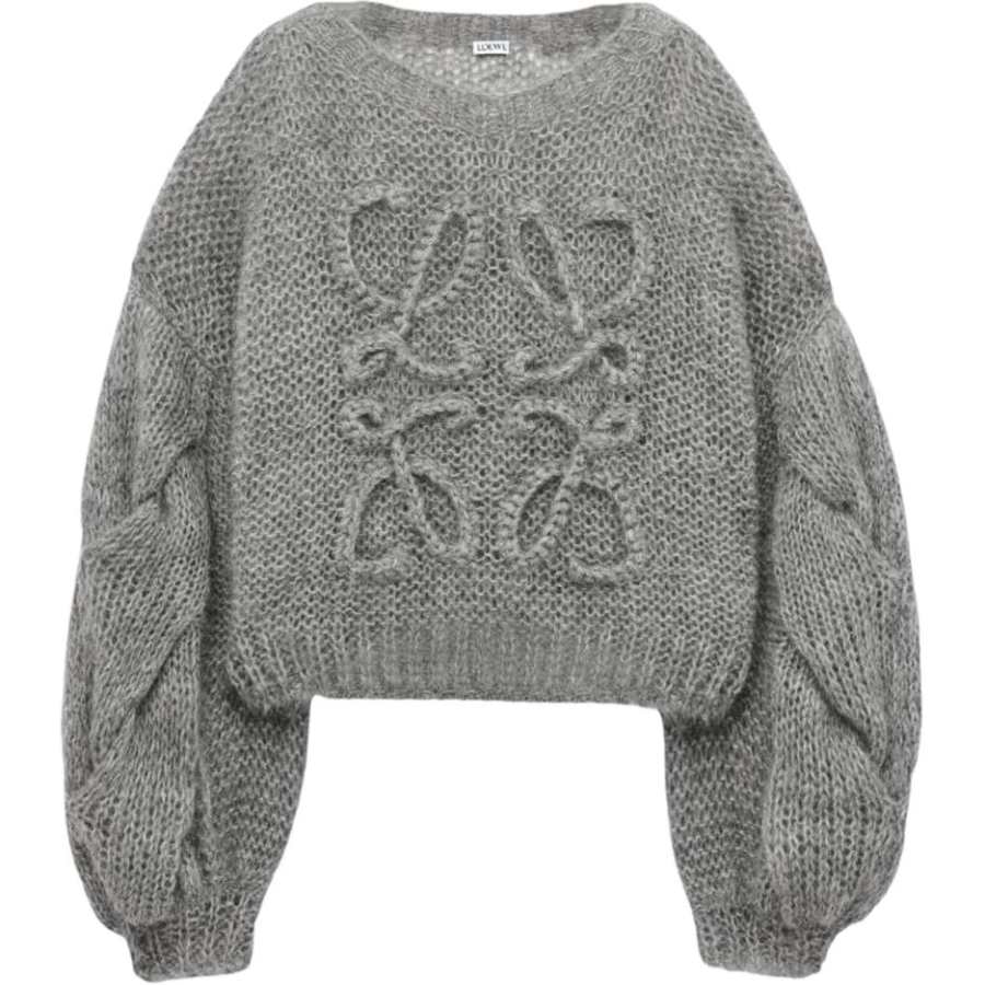 LOEWE LOEWE Anagram Logo Embroidered Crewneck Oversized Sweater