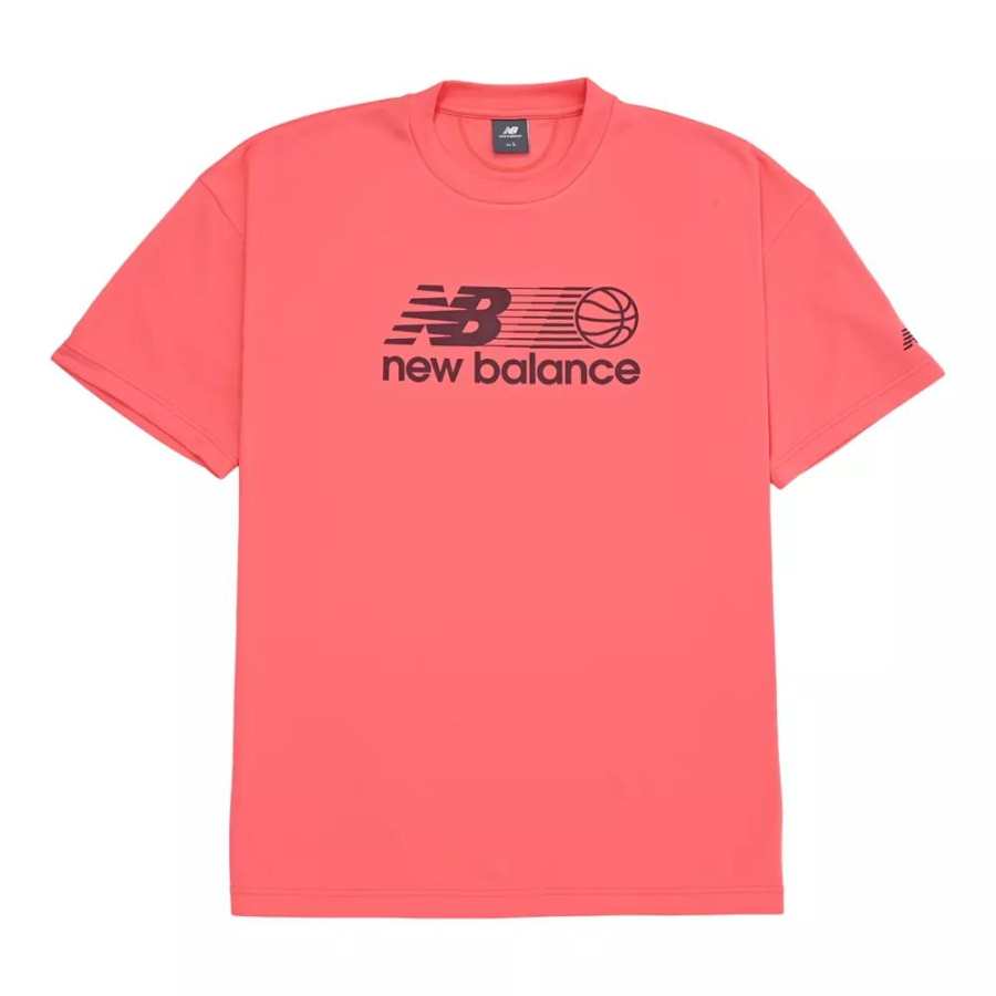 New Balance New Balance T Shirts Men's Red Crew Neck Moderate