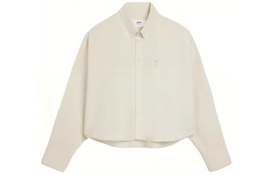 AMIPARIS Ami Paris Logo embroidered Cotton Shirt
