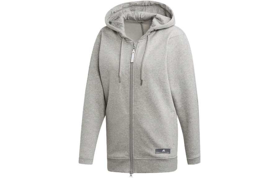 Adidas Adidas Sweatshirts Women's Light Gray Hooded Moderate Cardigan