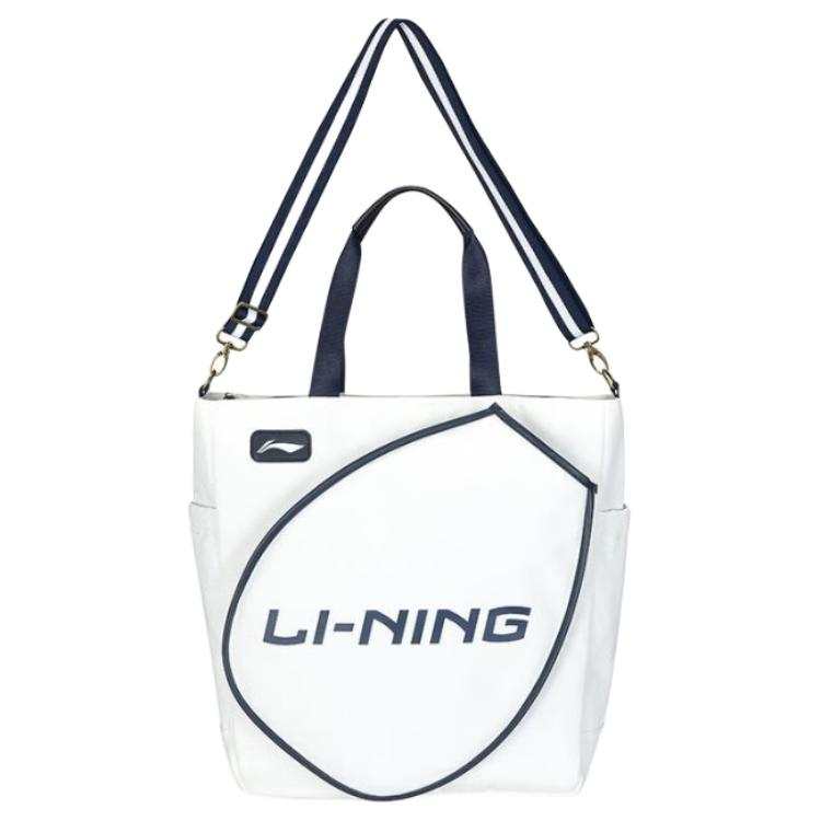 Li-Ning Li Ning Fabric Tote Bag, Shopping Bag, Shoulder Bag, Crossbody Bag, Handbag Unisex White