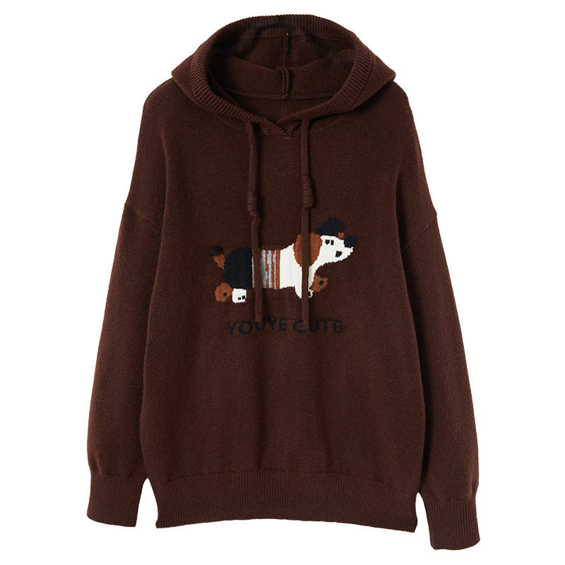 XIANGYING Sweatshirt Women's Coffee