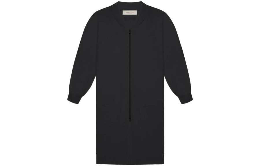 Fear Of God Essentials SS22 Women'ss Long Cardigan Iron Jackets & Coats Women's Black Iron