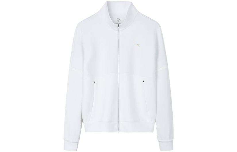 ANTA Variety Training Collection Jackets Women's White Stand Collar Moderate Straight Fit