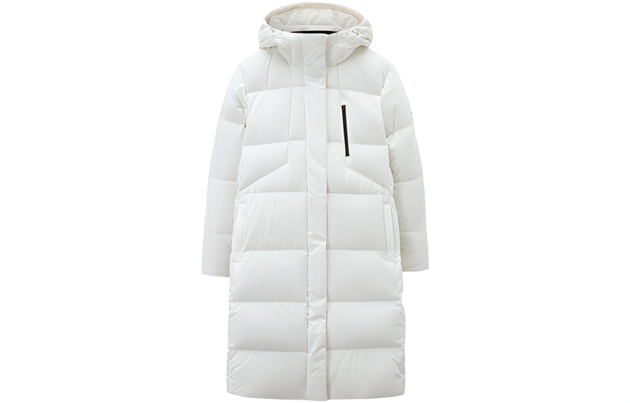ANTA Variety Training Collection Down Jackets Women's Coix Seeds White Hooded Moderate Other